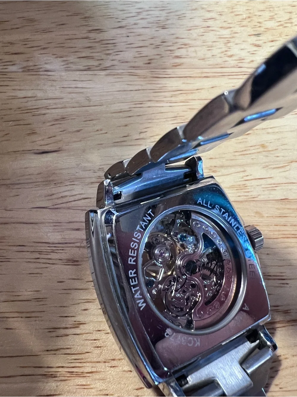 Keneth Cole Automatic Silver Skeleton Stainless Steel Watch x 2 with a Winder